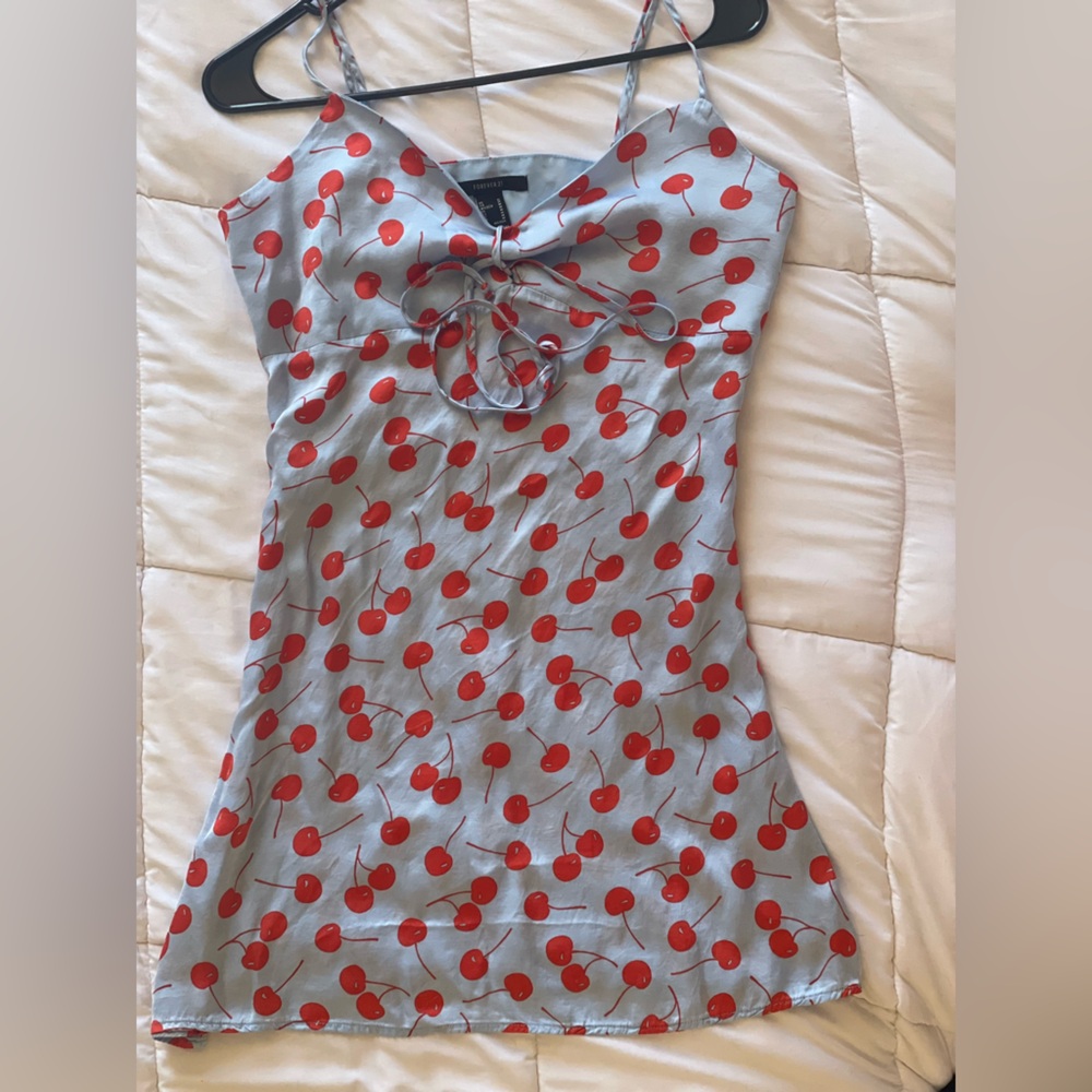 Cherry Print Sleeveless Dress